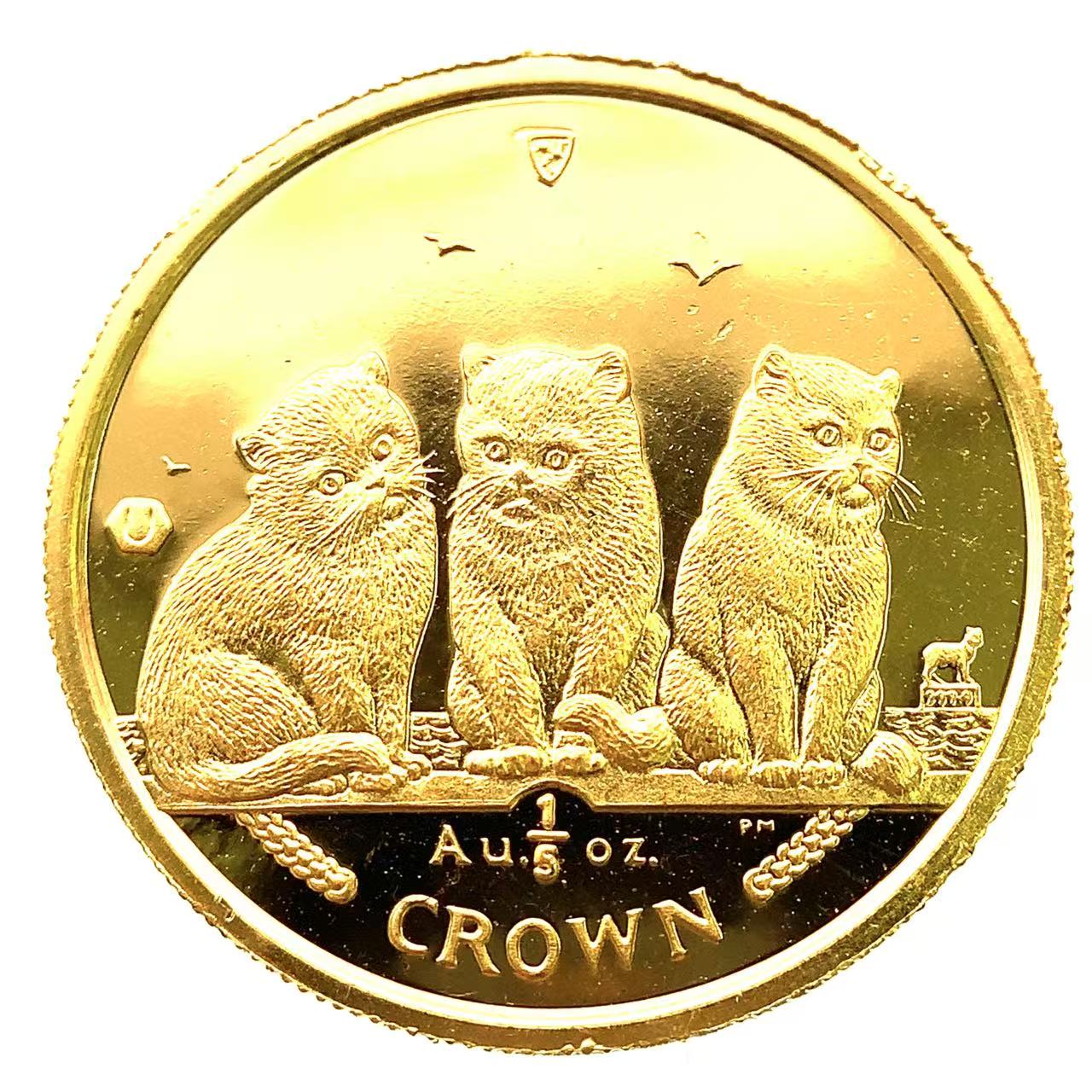 マン島金貨 エリザベス女王 猫 1/5オンス 2006年 6.2g K24 純金 イエローゴールド コレクション Gold