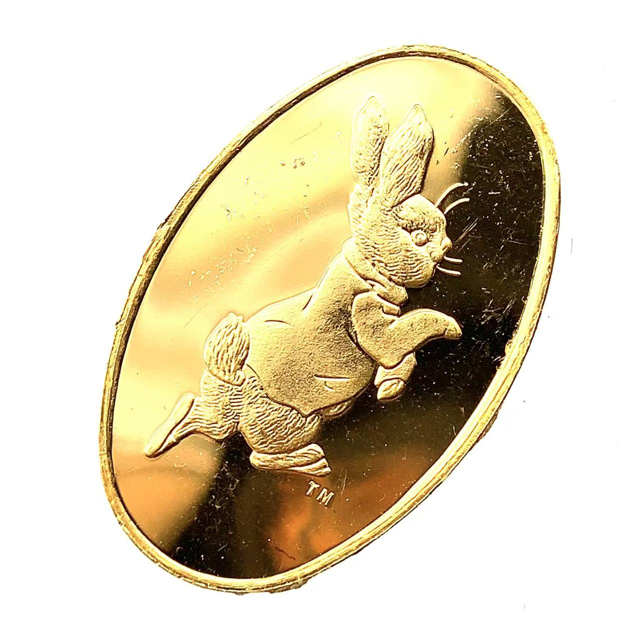 ピーターラビット金貨 楕円 2.8g 24金 純金 イエローゴールド コレクション Gold 美品