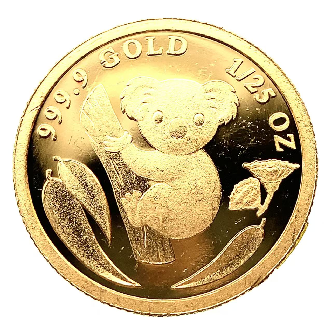 コアラ金貨 クック諸島 エリザベス女王 2015年 24金 純金 1.2g 1/25オンス コイン イエローゴールド コレクション Gold