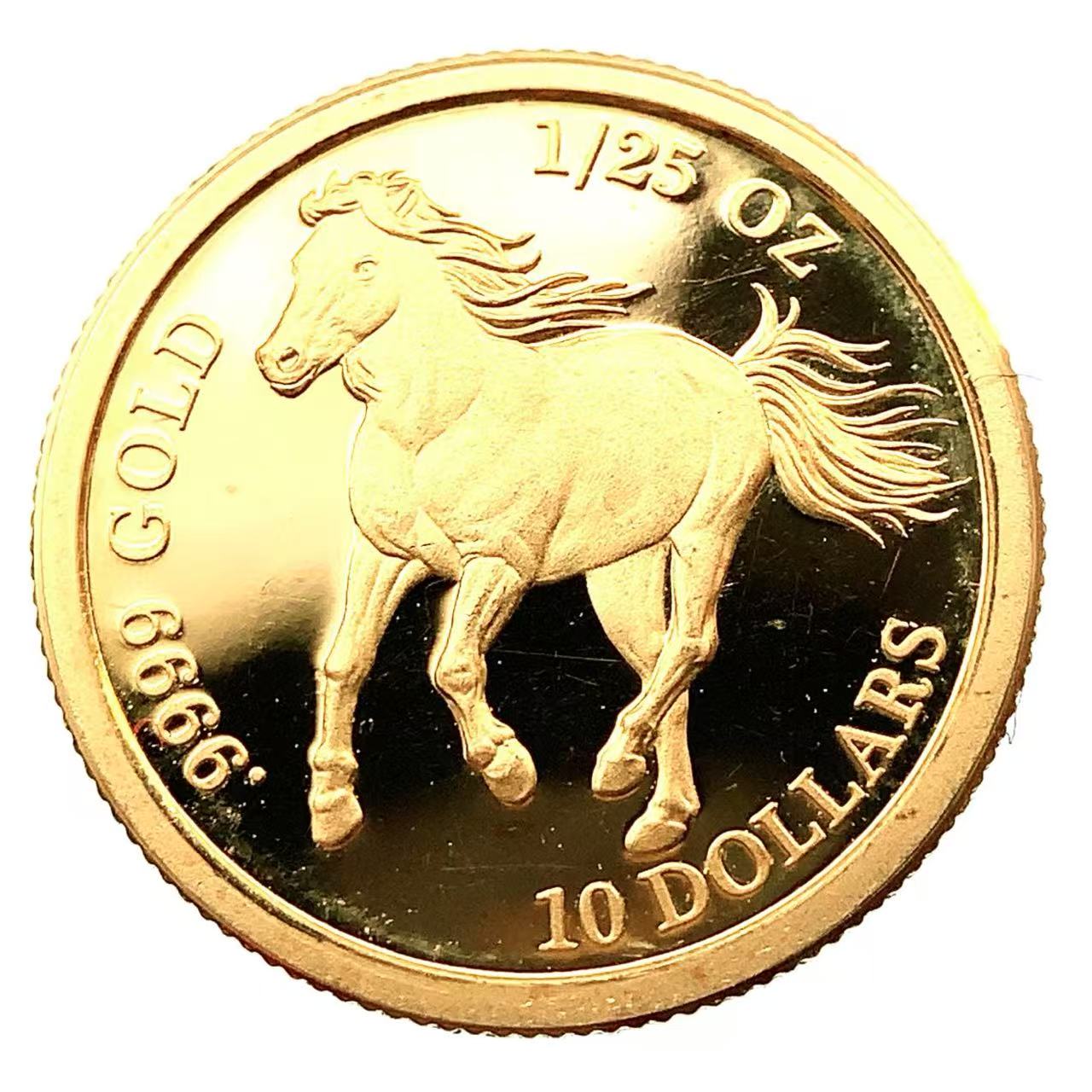 馬金貨 クック諸島 2014年 24金 純金 1.2g 1/25オンス コイン イエローゴールド コレクション Gold