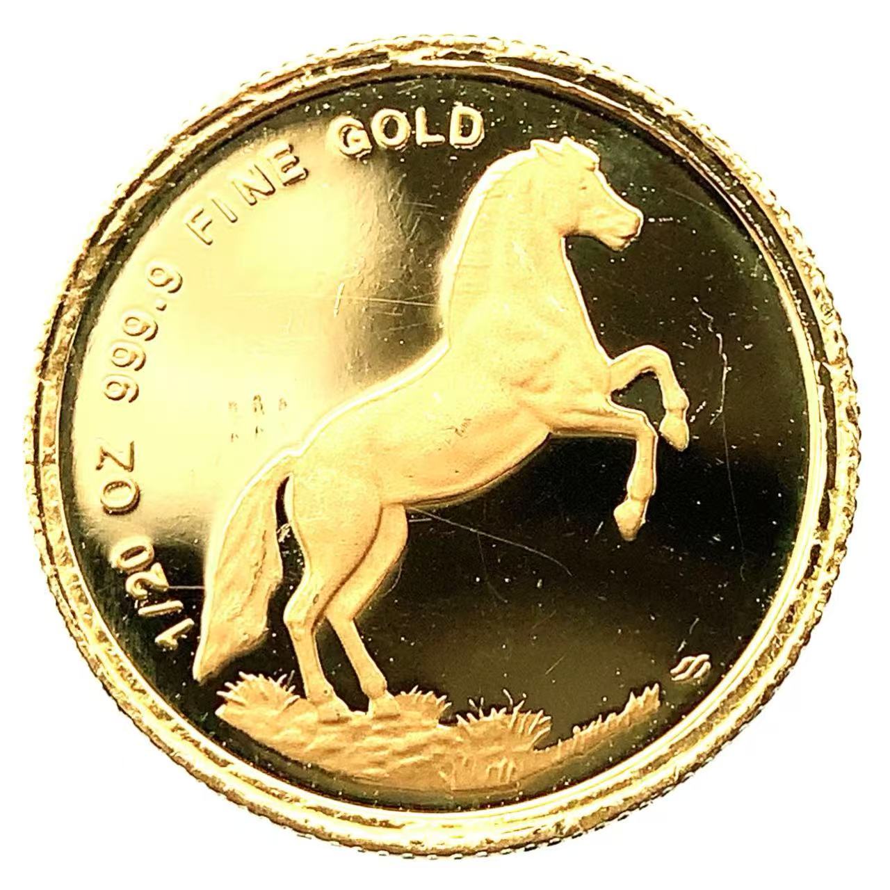 シンガポール 馬 干支金貨 24金 純金 1.5g コイン 1/20オンス イエローゴールド コレクション Gold