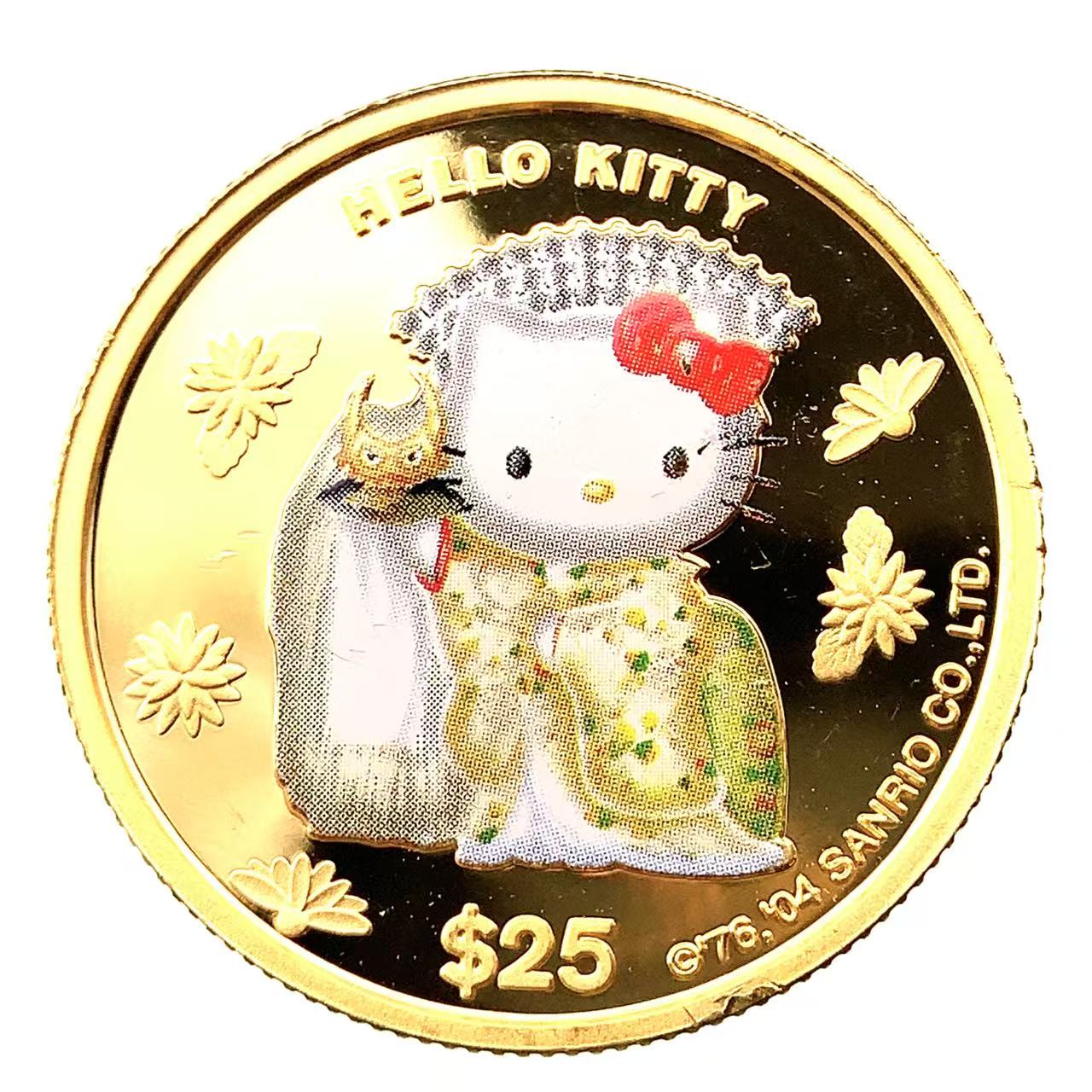 美品 ハローキティ金貨 HELLO KITTY 2004年 1/4オンス 7.8g 24金 純金 カラーコイン イエローゴールド コレクション Gold
