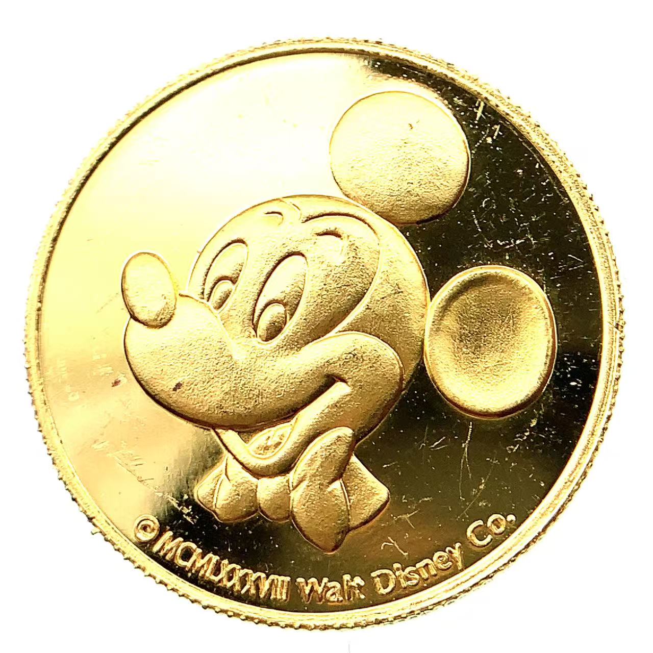 ディズニー金貨 ミッキー 東京ディズニーランド 24金 純金 7.7g コイン イエローゴールド コレクション Gold