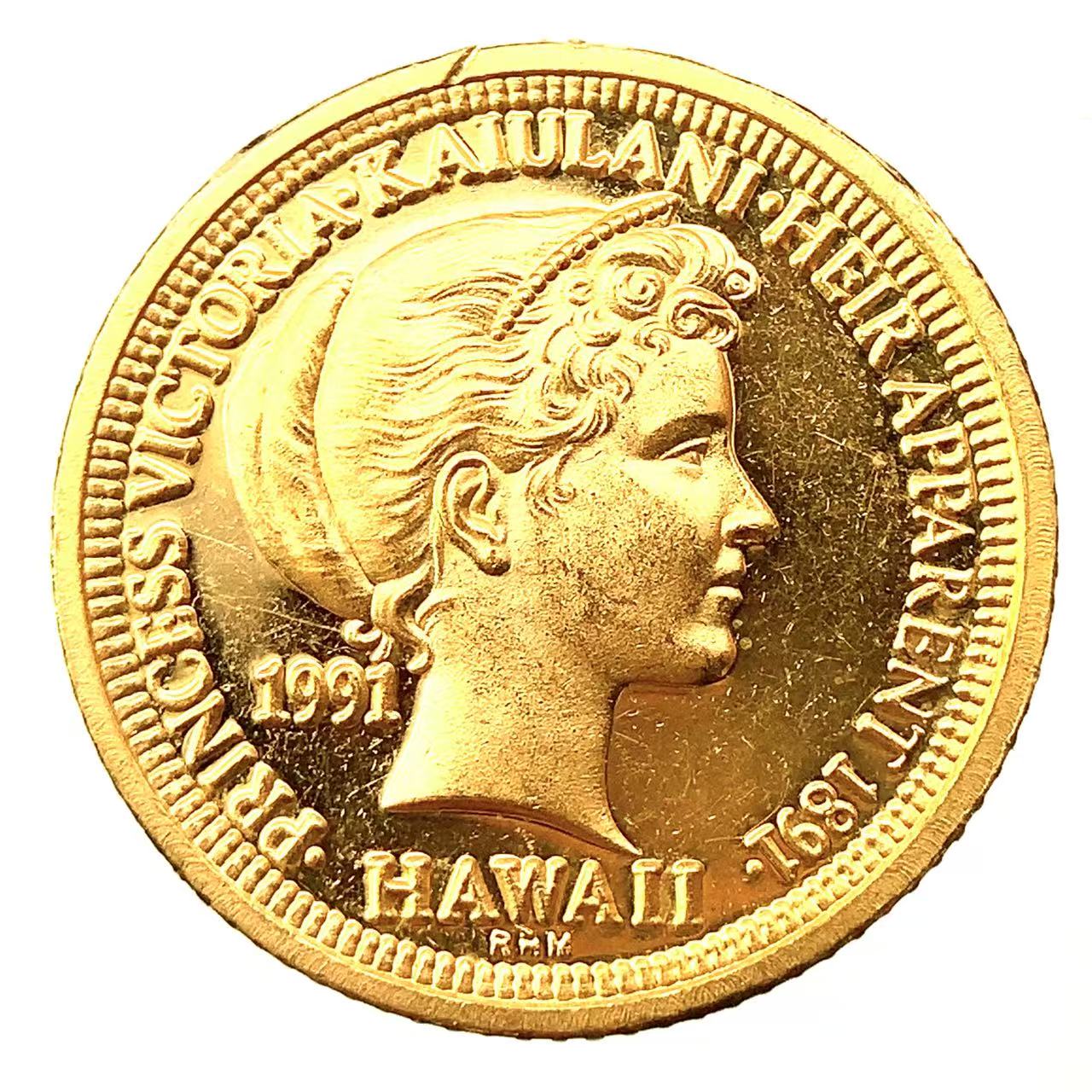 ハワイ王国　カウアイドル硬貨　アンティーク ハワイ王国 カウアイドル硬貨 アンティーク ハワイ王国 カウ