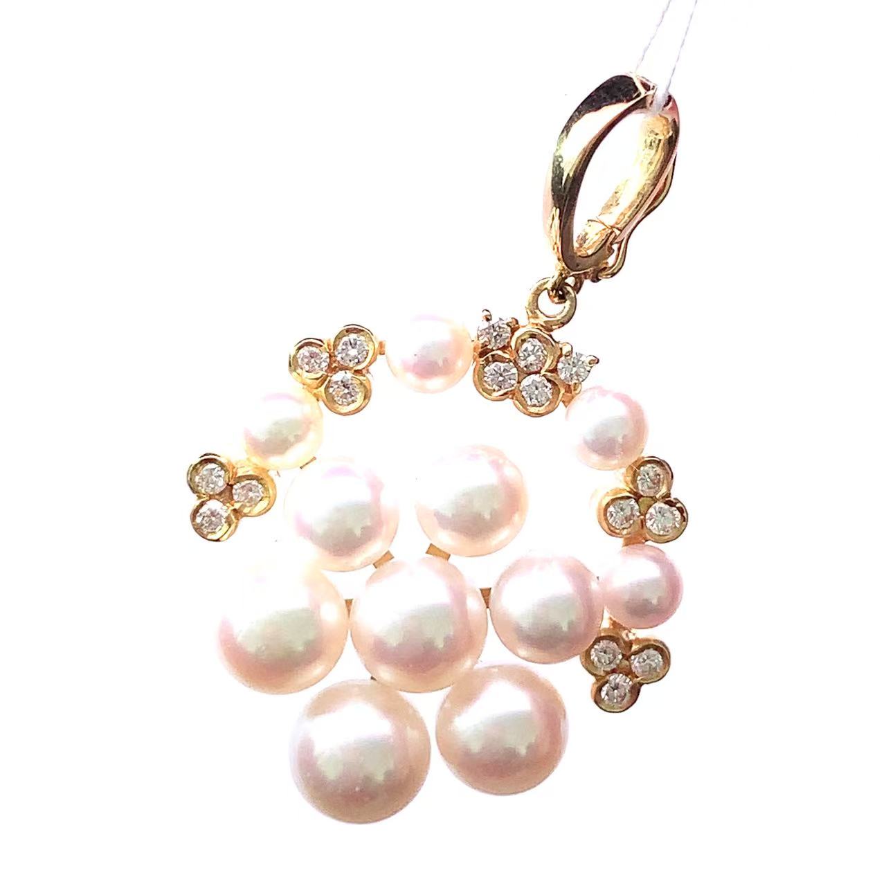 楽天市場】ミキモト MIKIMOTO K18WG パール ダイヤモンド