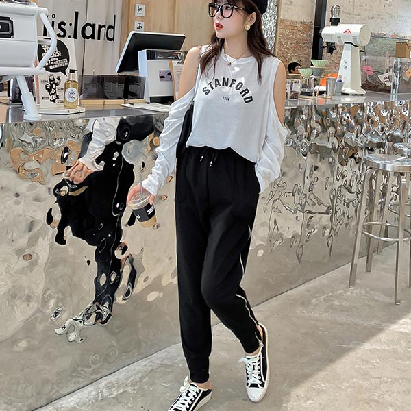 大きいサイズ ボトムス サイドジッパーライン ジョガーパンツ レディース ウエストゴム ドローストリング