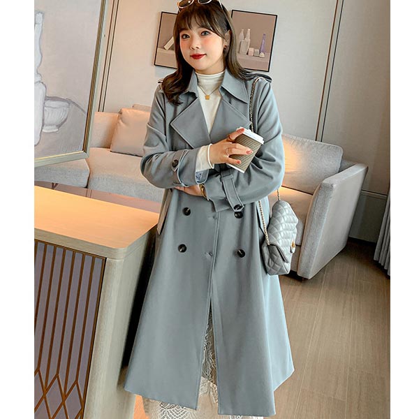 大きいサイズ コート 袖口ベルト トレンチコート ベルト付き ミドル丈 ダブルブレスト レディース ストレッチ 大きいサイズ コート 袖口ベルト トレンチコート ベルト付き ミドル丈 ダブルブレスト レディース ストレッチ