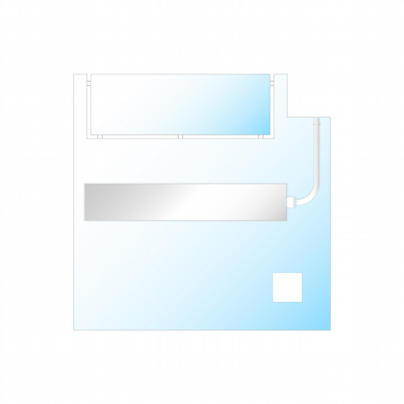 楽天市場】GEX 71899アクアカバー200クリア（白枠、クリア枠200各種用