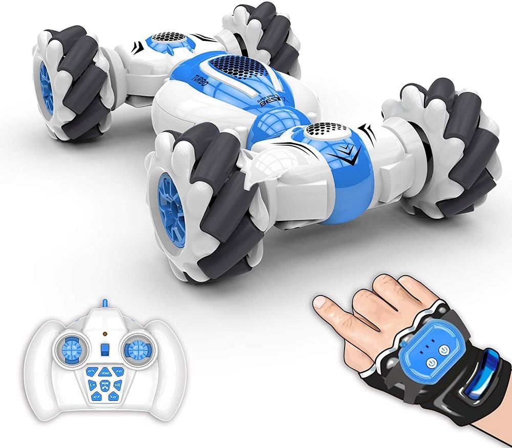リモコンカー ラジコンカー RCカー ジェスチャー制御 オフロードカー  ツイスト 車 スタント クライミング(ブルー)