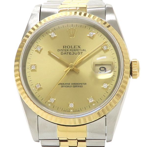 ロレックス デイトジャスト 36mm 16233G メンズ 腕時計【Aランク】【中古】