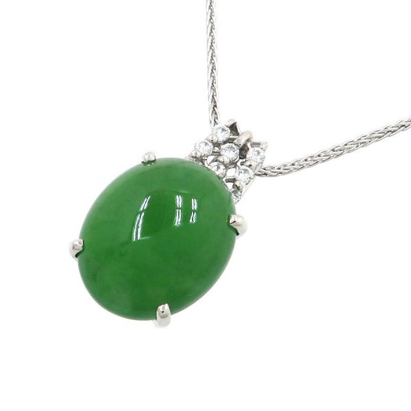 楽天市場】翡翠 3.83ct ネックレス PT900/PT850 プラチナ