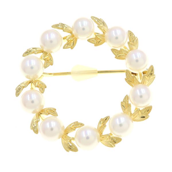 楽天市場】MIKIMOTO / ミキモト パールブローチ K18YG 5.8~6.0mm