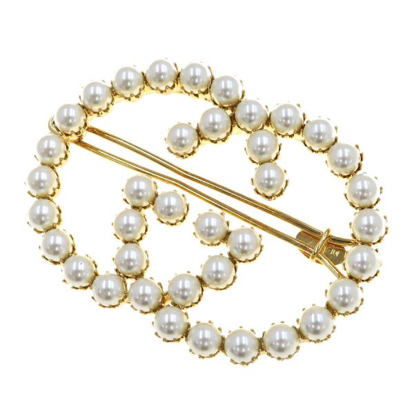 GUCCI パール インターロッキングG ヘアクリップ GUCCI - GUCCI グッチ ヘアピン ヘアアクセ インターロッキングG