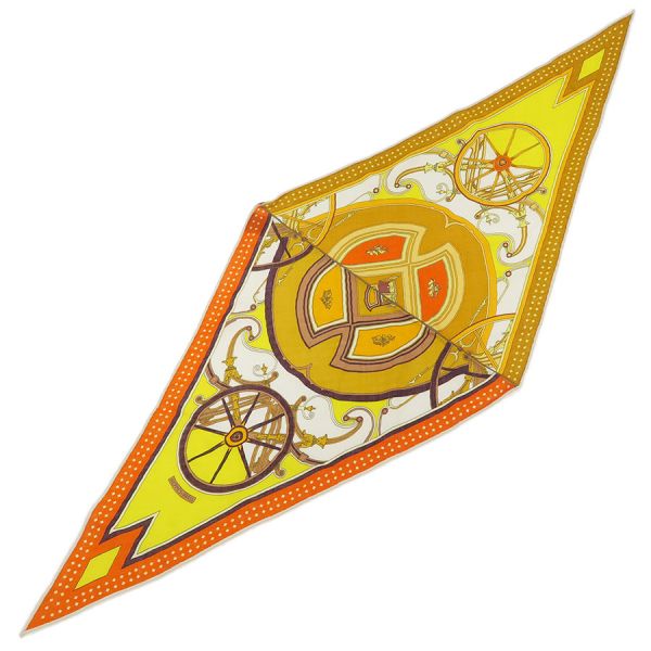 Hermes ロザンジュMM CAMAILS ET COUVERTURE コットン スカーフ グレー (201484