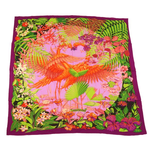 エルメス カレジェアン･カシミール地絹  【B序列付ける】【中古】