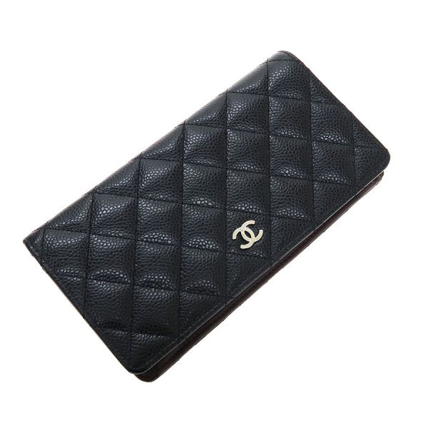 シャネル マトラッセキャビア ロングウォレット 【Aランク】【中古】