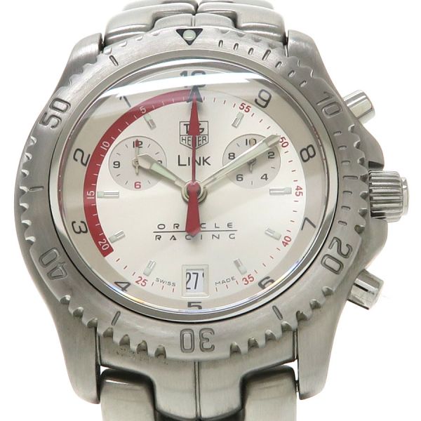 タグホイヤー リンククロノ　オラクルレーシング 41mm CT1118 メンズ 腕時計【Aランク】【中古】｜質屋さのや　店