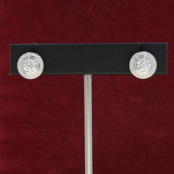 カルティエ ダムールダイヤピアス/D0.53ct×2 【無料ギフトラッピング】【Aランク】【中古】