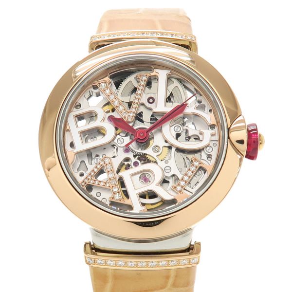 ブルガリ ルチェア スケルトン 33mm LUP33SG/103538 レディース 腕時計【Aランク】【中古】