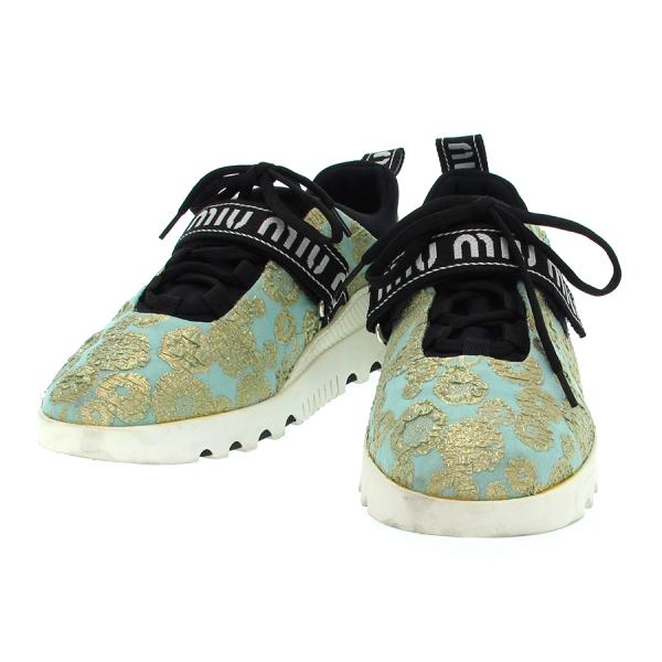 楽天市場】【ミュウミュウ】Miu Miu デニム メタルキャップ ハイカット