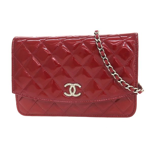 【高級感♪】シャネル CHANEL エナメル チェーンウォレット 25SS シャネル エナメル チェーンウォレット - メルカリ