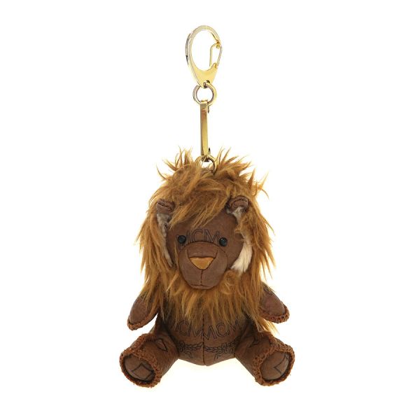 横　MCM ライオン　バッグチャーム キーホルダー バッグチャーム ライオン ブラウン 新品同様