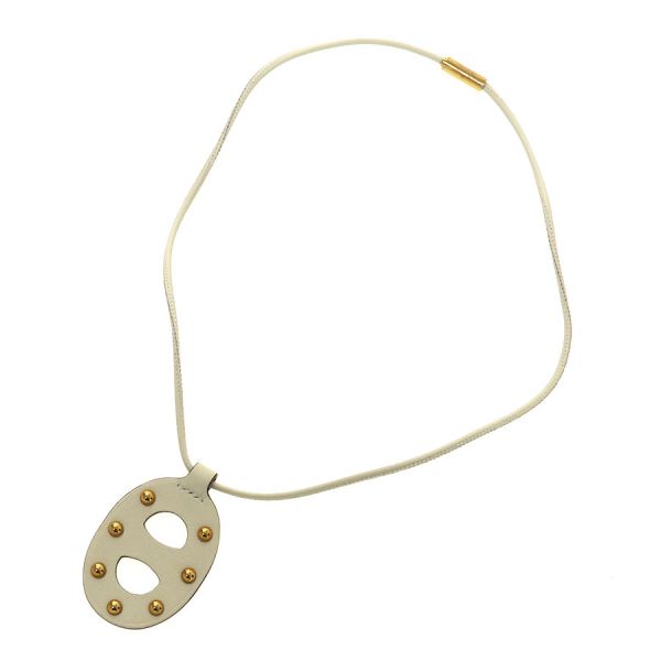 エルメス オーマイヨン ネックレス シェーヌダンクル シルバー ブラック HERMES エルメス ペンダント ネックレス シェーヌダンクル 