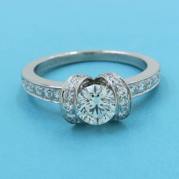 ティファニー リボンダイヤリング/D0.54ct#10近辺 【無料ギフトラッピング】【Aランク】【中古】