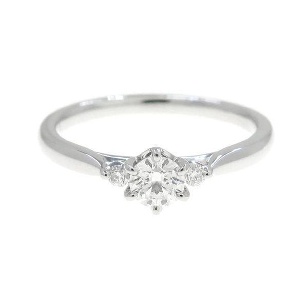 俄 ダイヤリング/白鈴/D0.226ct#10 【無料ギフトラッピング】【Aランク】【中古】