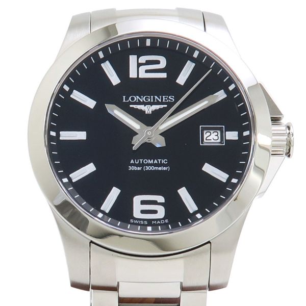 ロンジン コンクエスト 40mm L3.676.4 メンズ 腕時計【Aランク】【中古】