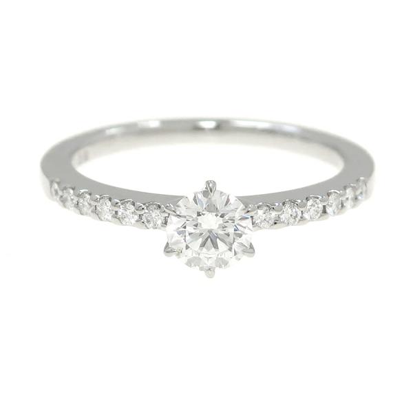 ロイヤルアッシャー ディアダイヤリング/D0.31ct#8 【無料ギフトラッピング】【Aランク】【中古】