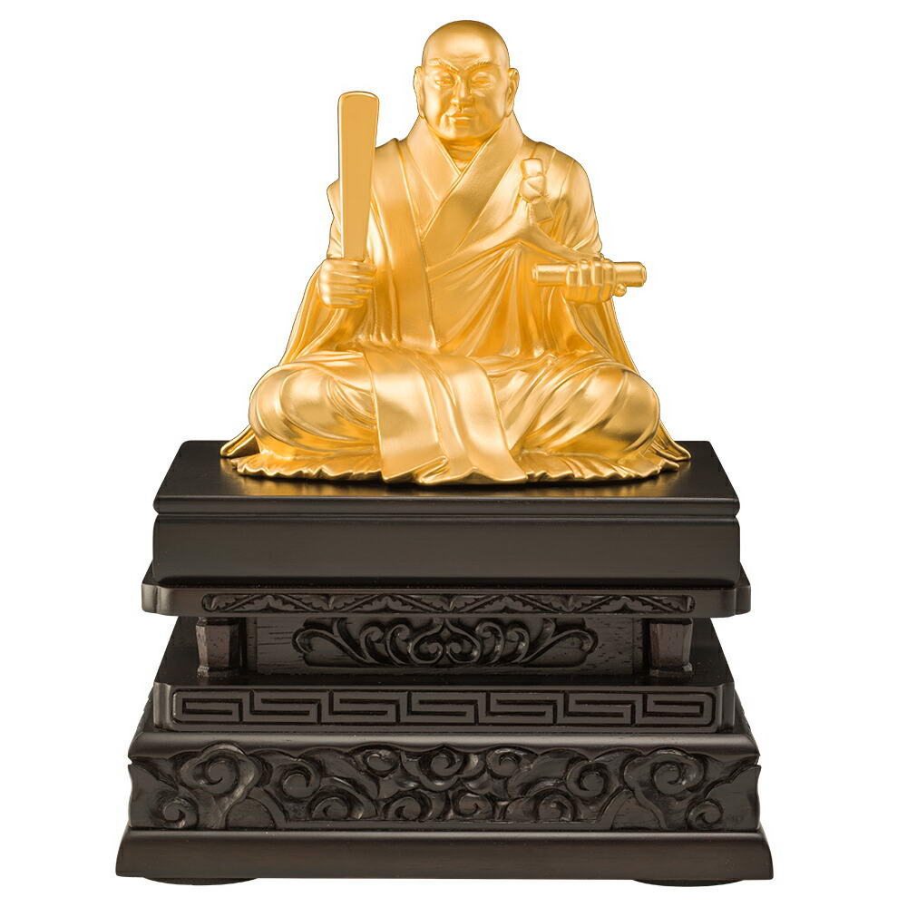 楽天市場】純金製 日蓮聖人 (大) - 光則作、造幣局検定印入り、黒檀製