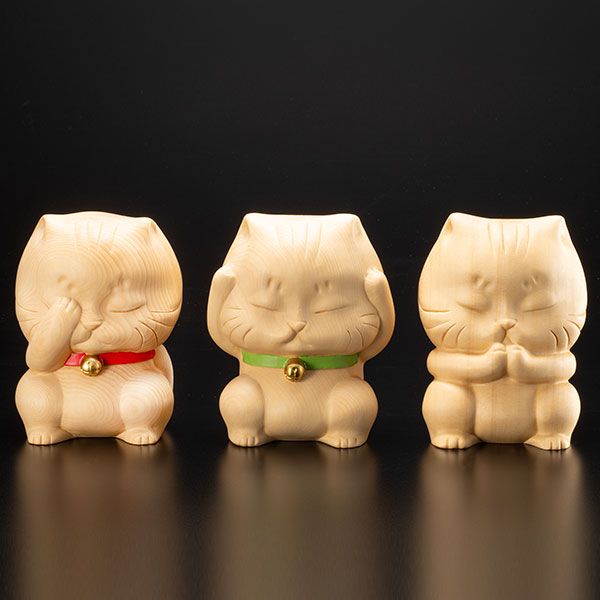 楽天市場】桐のこ人形 福来たれ ねこ 木之本 福島県の工芸品 Cat