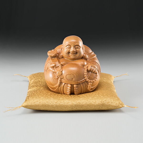 楽天市場】【 伊勢 宮忠 】【 木彫 丸布袋 No.5 】幅6.9cm 奥行き6.7cm