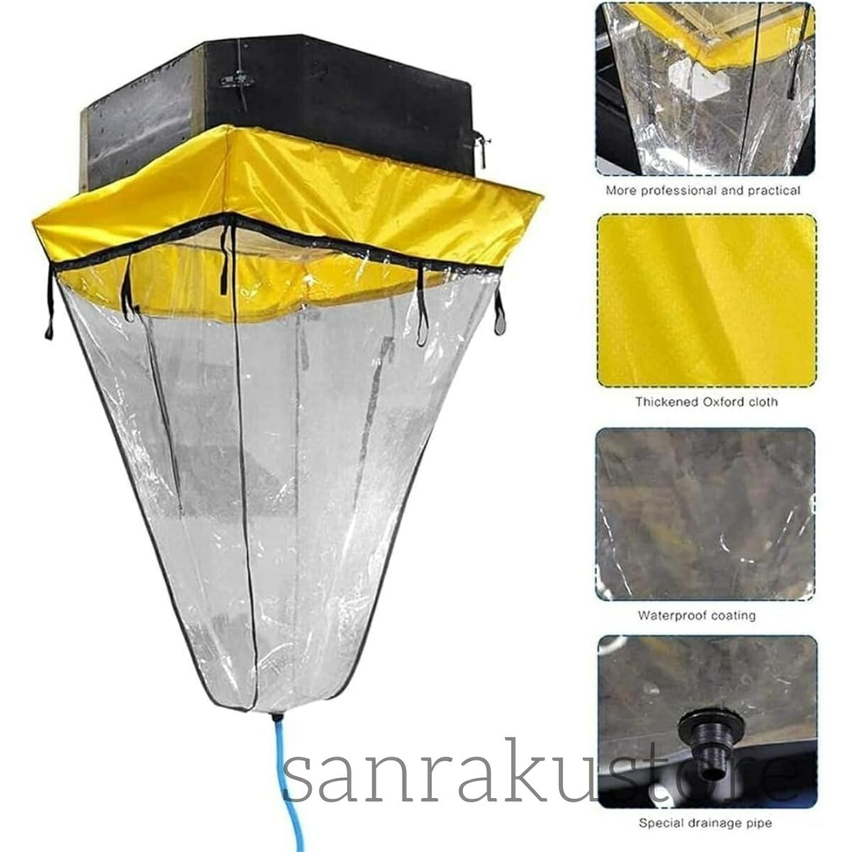 【送料無料】エアコン掃除 道具 エアコン 洗浄 カバー 掃除用 シート 壁掛け対応 排水口付き エアコンダストカバー 防水 保護 カバー PVC素材 再利用可能 エアコンクリーニング用品 室内養生 汚れ防止 家庭用 業務用 エアコン掃除 道具 クリーニング用カバー