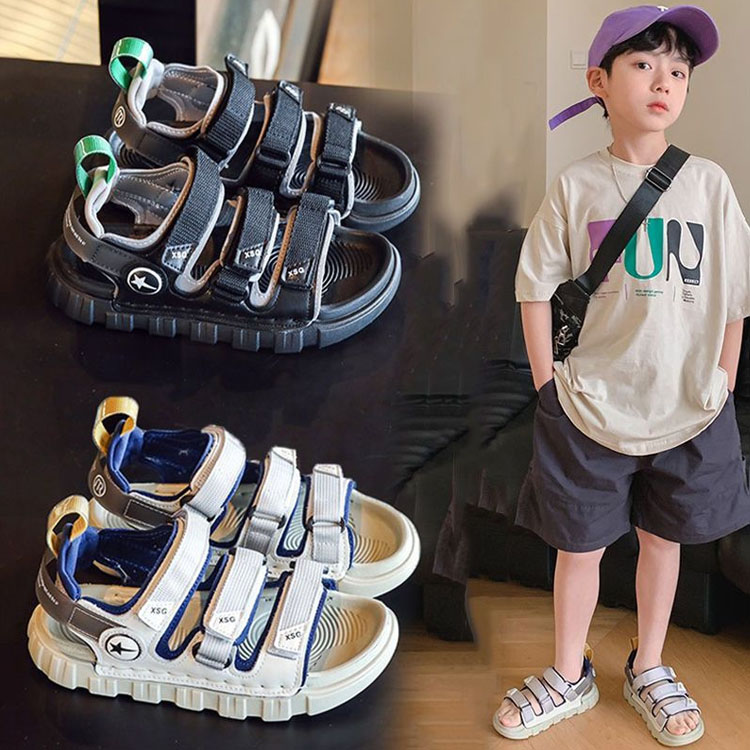 キッズ サンダル スポーツ 男の子 ジュニア 21cm 厚底 クッション性 マジックテープ 疲れない オシャレ 可愛い 履きやすい 通学  小学生 高校生 ガールズ 普段使い ビーチサンダル 子供靴 女の子 夏 16cm 16.5cm 18.5cm 19cm 20cm プレゼント  サンレート通販