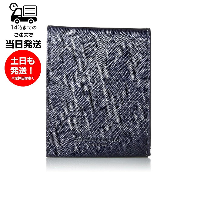 KATHARINE HAMNETT LONDON キャサリンハムネット 二つ折り財布 ネイビー K50200 490-50200-40 カモフラレザー 革 財布 メンズ コンパクト プレゼント おしゃれ 高級感 高品質 自分用 プレゼント用 華やか
