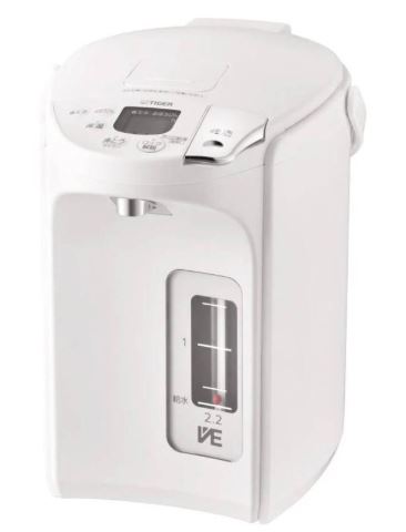 タイガー 蒸気レス VE電気まほうびん とく子さん 2.2L アーバンホワイト PIP-G220-WE|サンサンマーケット