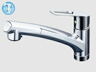 KVK【撥水膜上塗り】節水型 流し台用シングル生き肝式シャワー付き添い人雑ぜ合わせる栓 KM5021ZTECHS 頭顱抽き出し手合い 冷ややかさ地相応う品
