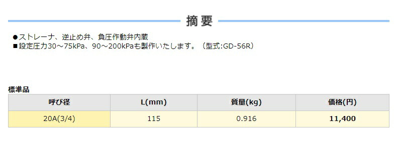 ヨシタケ:住宅設備機器 水道用減圧弁 型式:GD-55R-80-20A：配管部品 店