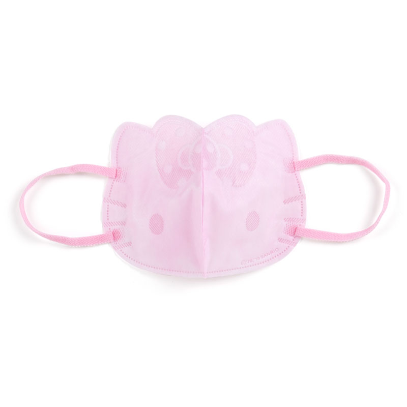 Hello Kitty Face-shaped Non-Woven mask 5 pieces Pink Sanrio