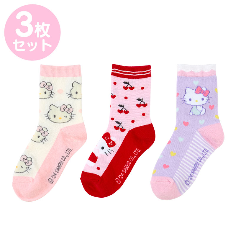 楽天市場】ハローキティ キッズソックス3足セット ピンク 13-15cm