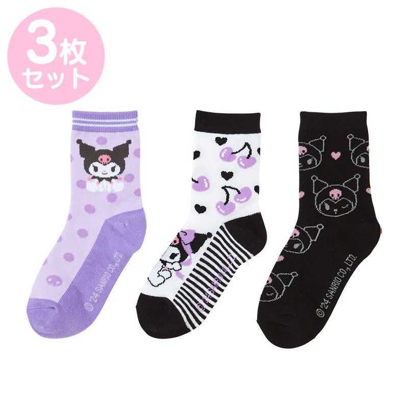 【新品】（希少品）クロミマスコット（ハートKチェーン付き）※エモいソックス 楽天市場】クロミ キッズソックス3足セット 19-21cm : サンリオ