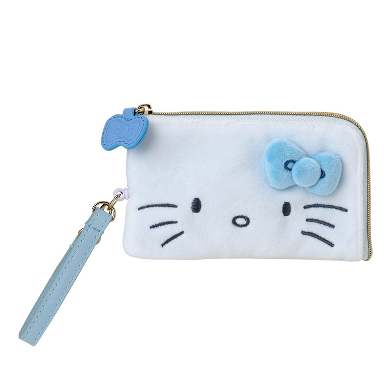 ハローキティ　ラウンドポーチ sanrio ハローキティ ラウンドポーチ（みずいろ） ブルー