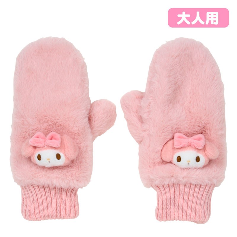 楽天市場】マイメロディ フェイクファーミトン 手袋 大人 レディース