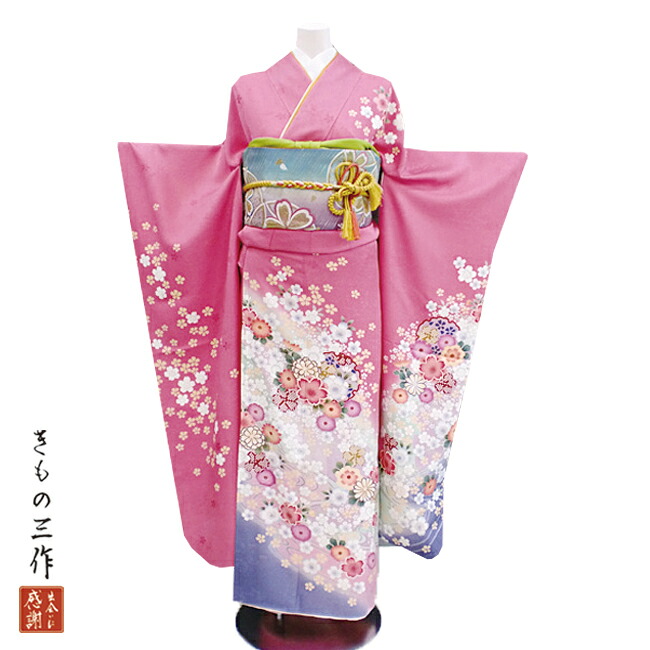 振袖 ふりそで 振袖レンタル 着物 フルセット ピンク 送料無料 結婚式 成人式 着物レンタル l5018 Mサイズ 150cm～160cm レディース