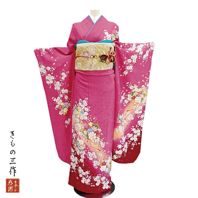 振袖 ふりそで 振袖レンタル 着物 フルセット ピンク 送料無料 結婚式 成人式 着物レンタル l5026 Lサイズ 155cm～165cm レディース