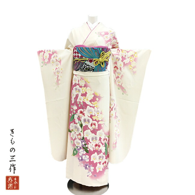 振袖 ふりそで 振袖賃貸 御召しもの フルセット 白 貨物輸送無料 御芽出度 成年者式 御召しもの賃貸 今めかしい l5121 L大いさ 155糎～165糎 レディース
