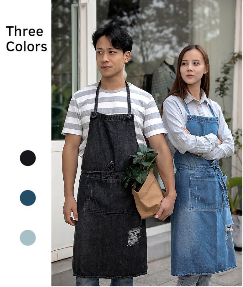 楽天市場 デニムエプロン おしゃれ ダメージ エプロン 首掛けエプロン ワークエプロン メンズ レディース エプロン バラエティーショップ燦燦屋