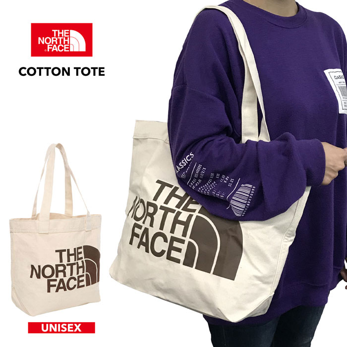 THENORTHFACECOTTONTOTEノースフェイスコットンロゴプリントトートバッグトートカバンエコメンズ買い物ランチバッグ手さげ鞄レディースアウトドアスポーツフェス登山ハイキングキャンプ通勤通学